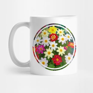 Dahlia Flowers Nature Circle Mug